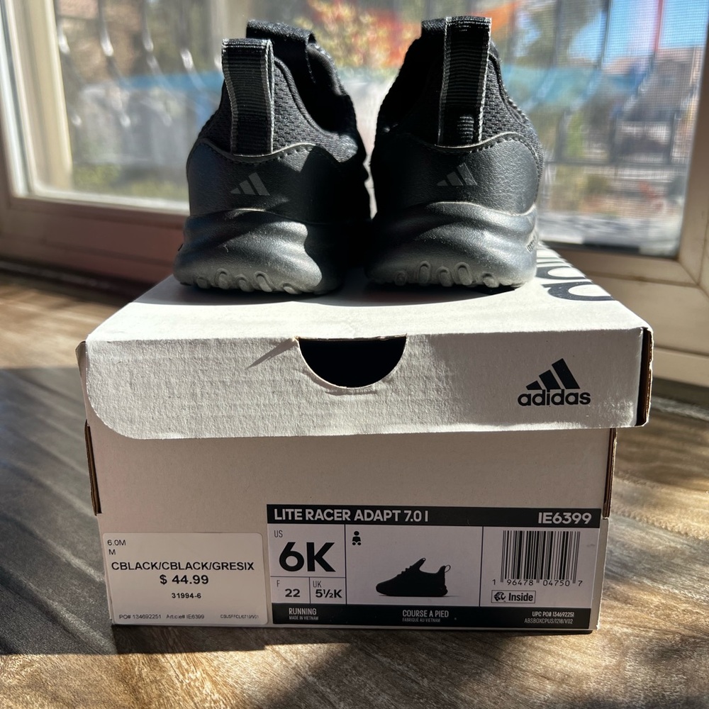 Adidas Kids Lite Racer Adapt 7.0 Sneakers - Black